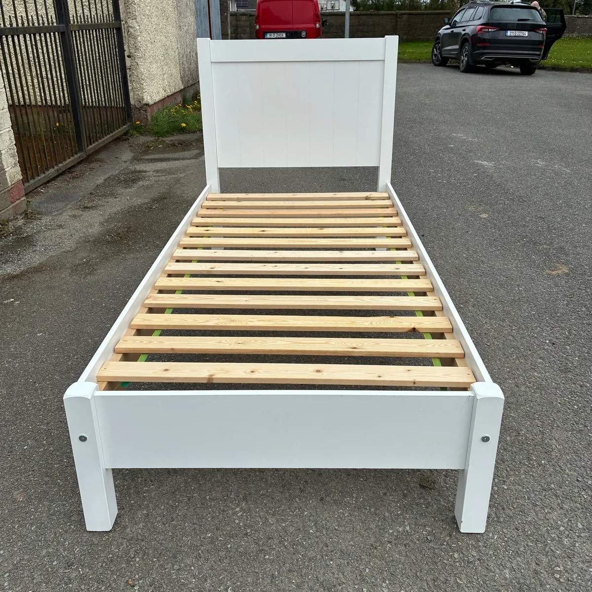 Harvey Norman solid single white bed frame - Image 1