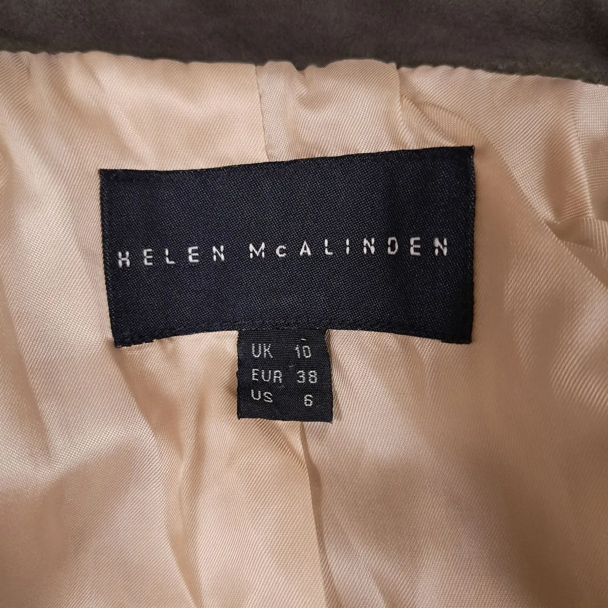 Helen McAlinden Brown Checked Wool Blazer 10UK - Image 3