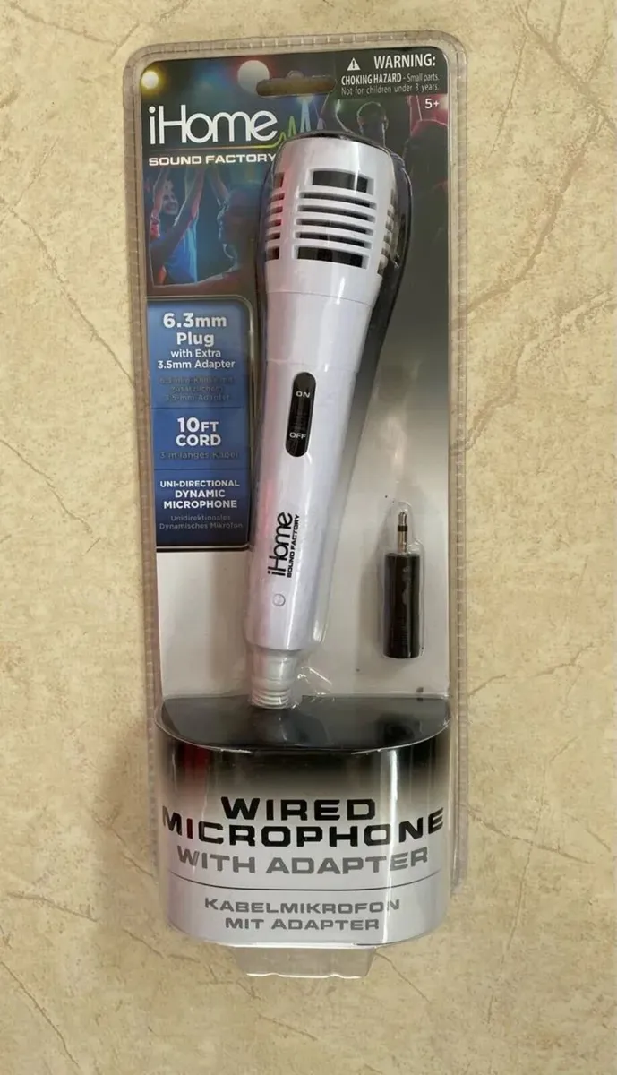 NEW & SEALED iHome Microphone with Adapter- White - Image 1