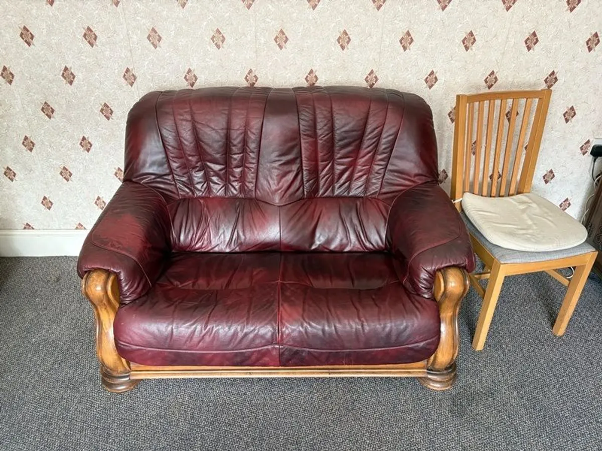 3 piece leather suite. - Image 1