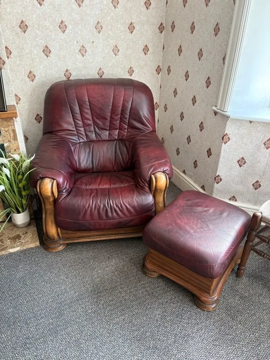 3 piece leather suite. - Image 2