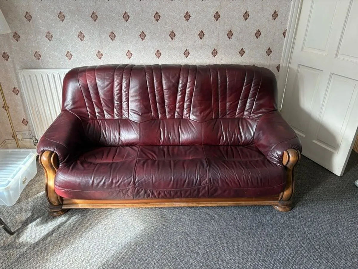 3 piece leather suite. - Image 3