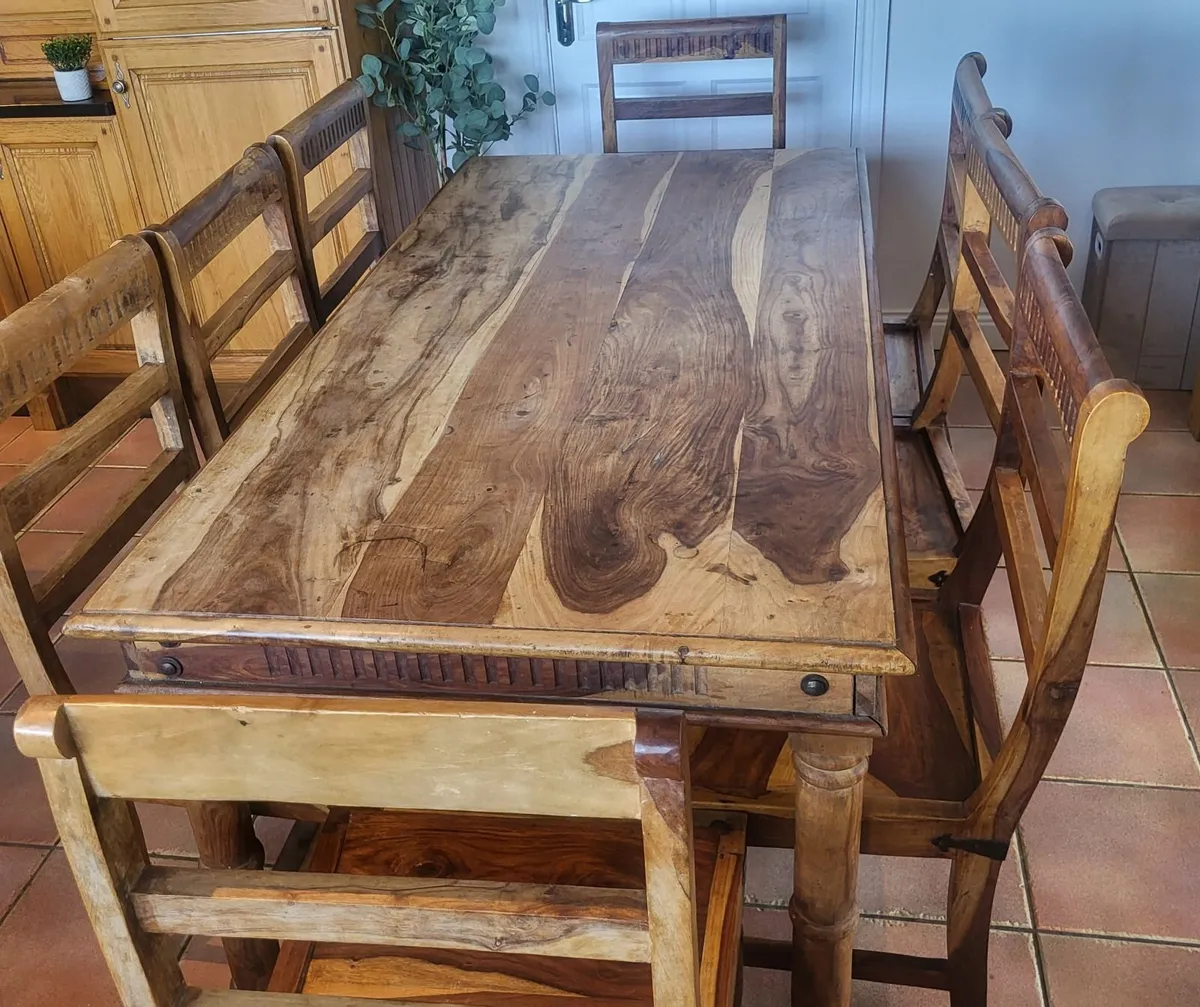 Large 8 Seater Table and Chairs - Image 1