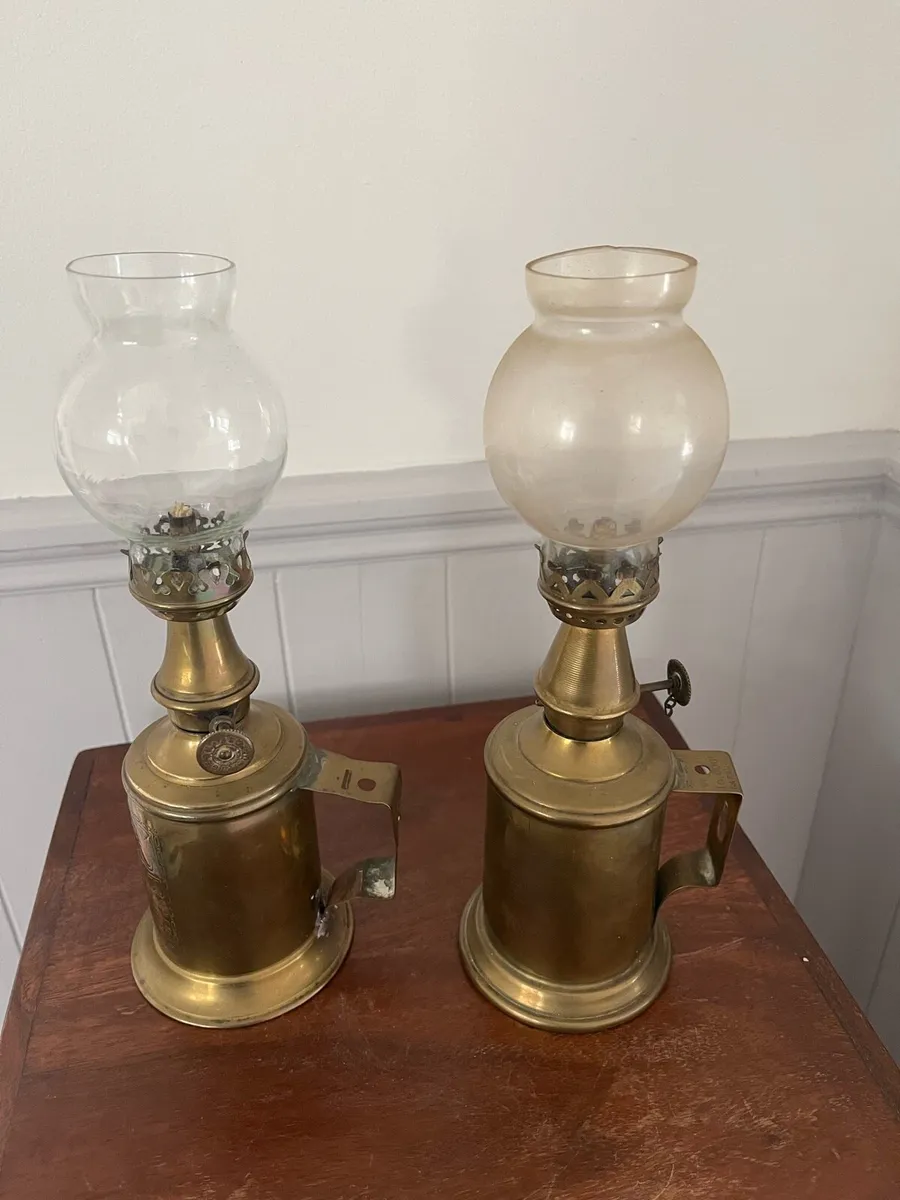 Antique French Pigeon Lamps - Image 1