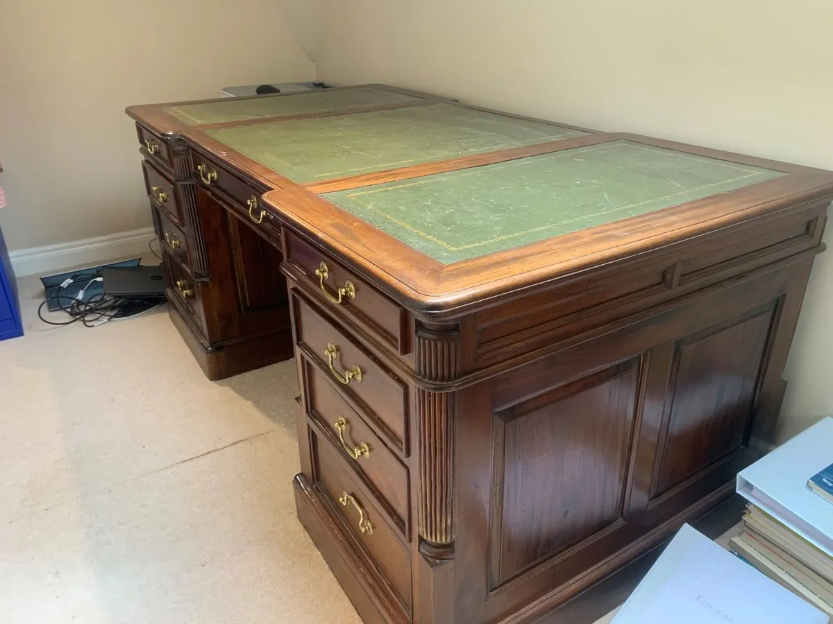 solid wood partners desk