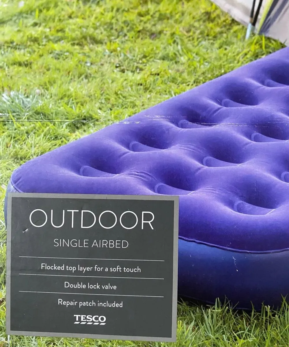 BRAND NEW Outdoor Single Airbed, Flocked top - Image 2