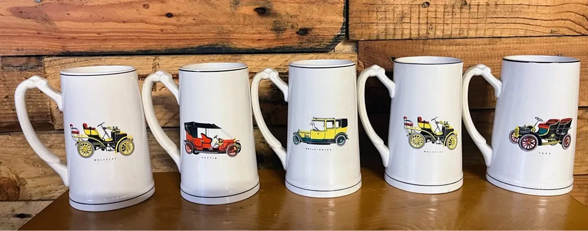 5 Vintage 1960s Tankards - Image 1