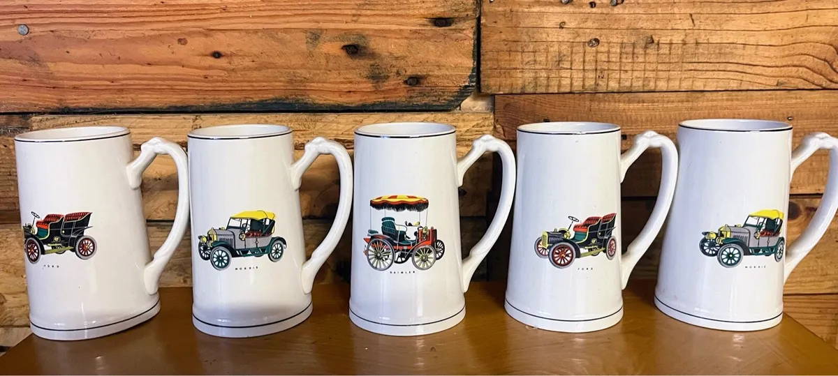 5 Vintage 1960s Tankards - Image 2