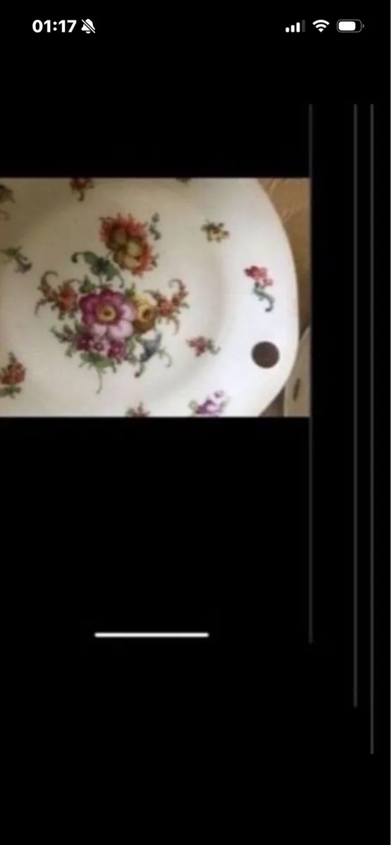 Antique Hand Painted Meissen Plate Set - Image 3