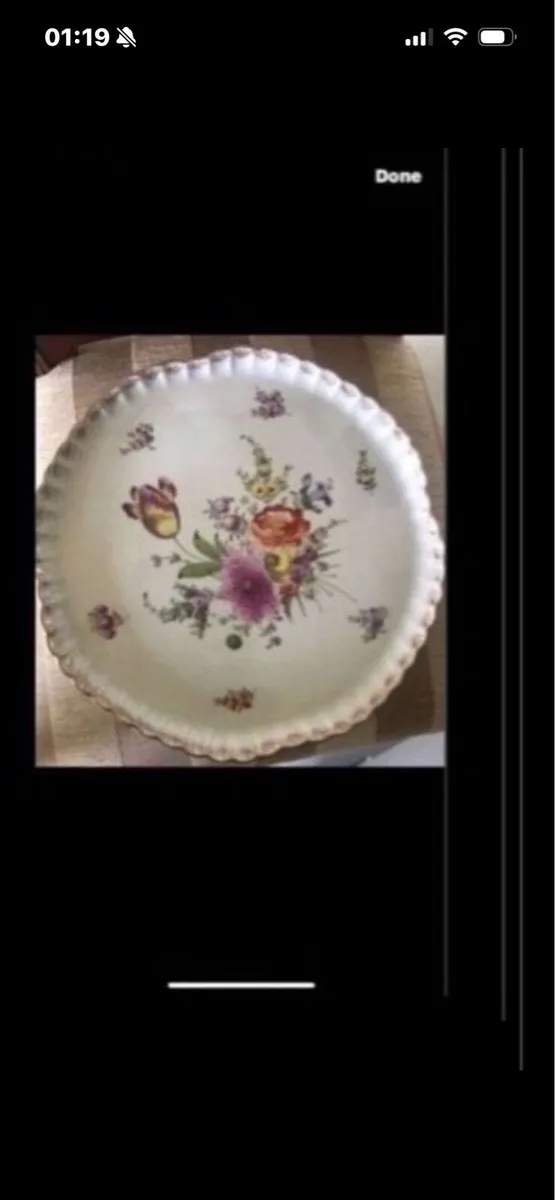 Antique Hand Painted Meissen Dish - Image 1