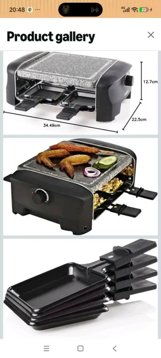 Princess raclette for 4 cheese grill/Dublin 18 - Image 1