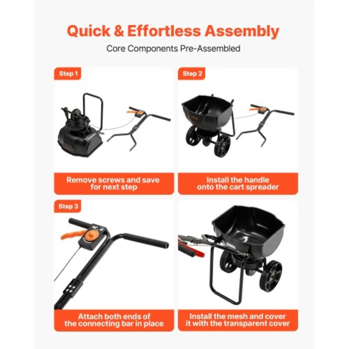 Push Lawn Spreader, 3m Spreading Width, Broadcast - Image 4