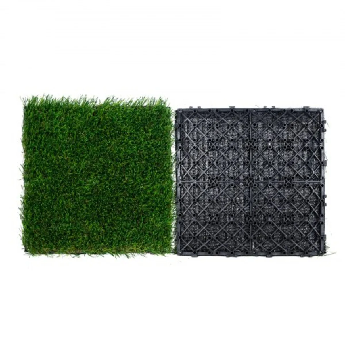 Artifical Grass Tiles Interlocking Turf Deck Set, - Image 1