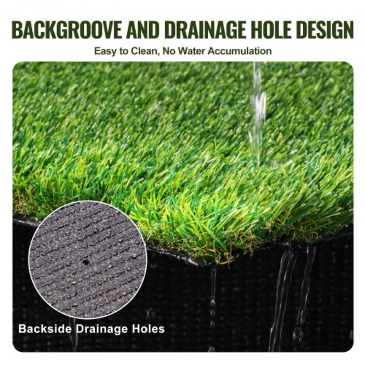 Artifical Grass, 1.8 x 3 m Rug Green Turf, 35mmFak - Image 4