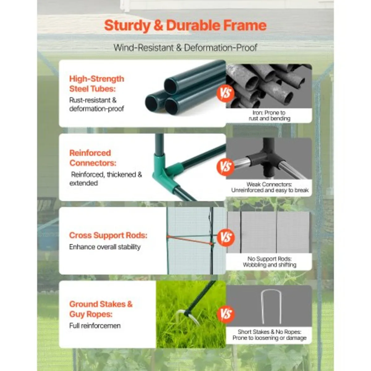 Crop Cage, 3.56 x 1.2 x 1.94 m Plant Protection Te - Image 3