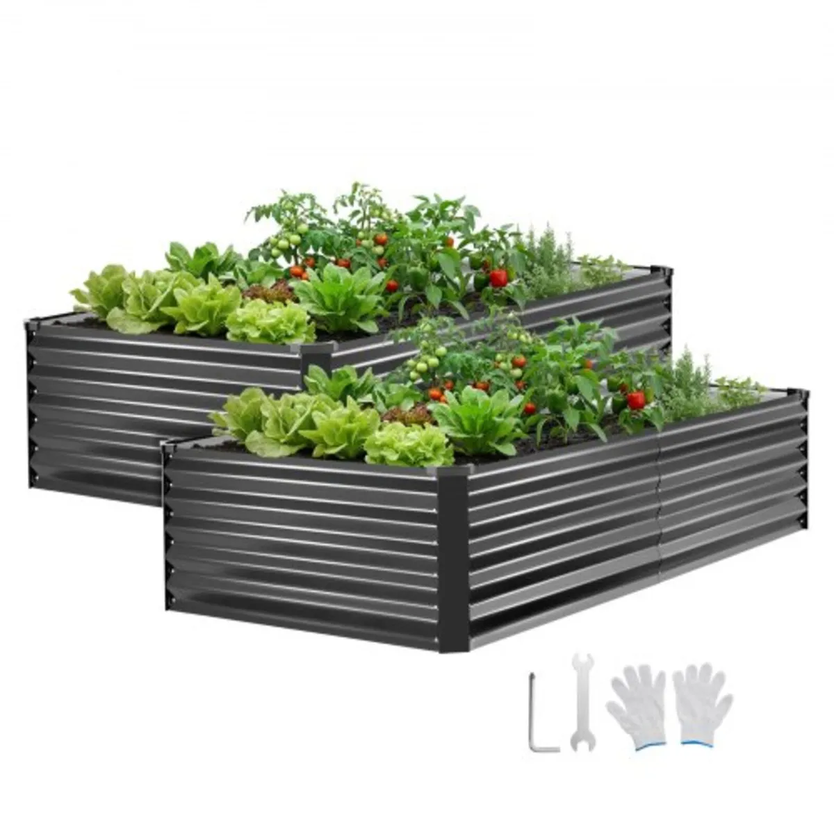 2 Pack Galvanized Raised Garden Beds, 2030 x 1020 - Image 1