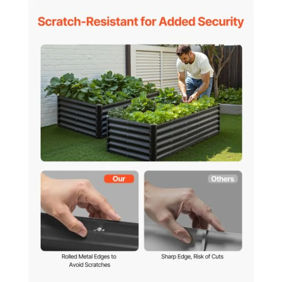 Metal Raised Garden Bed, 1.8 x 0.9 x 0.4 m Outdoor - Image 2