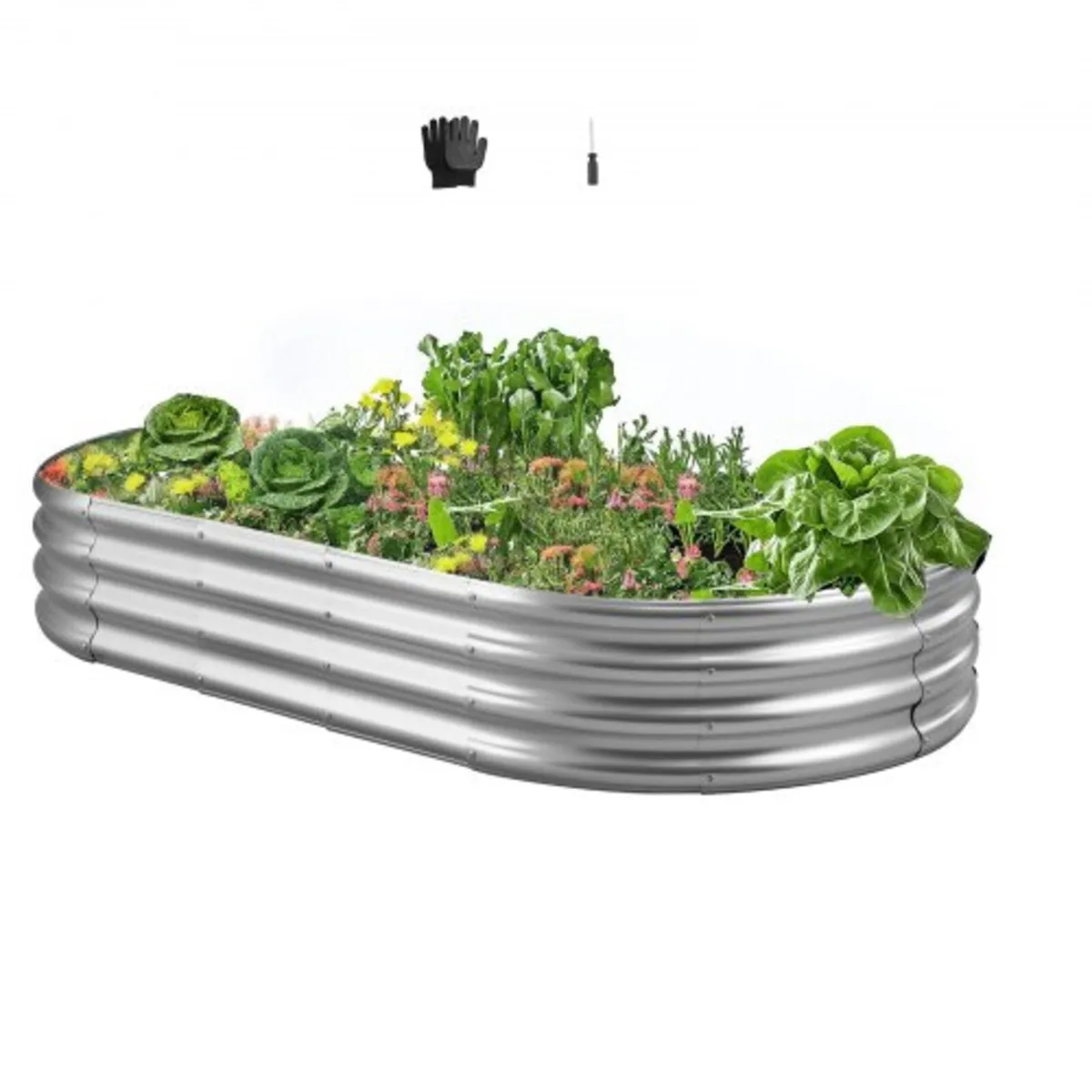 Metal Raised Garden Bed, 1.8 x 0.9 x 0.3 m Outdoor - Image 1
