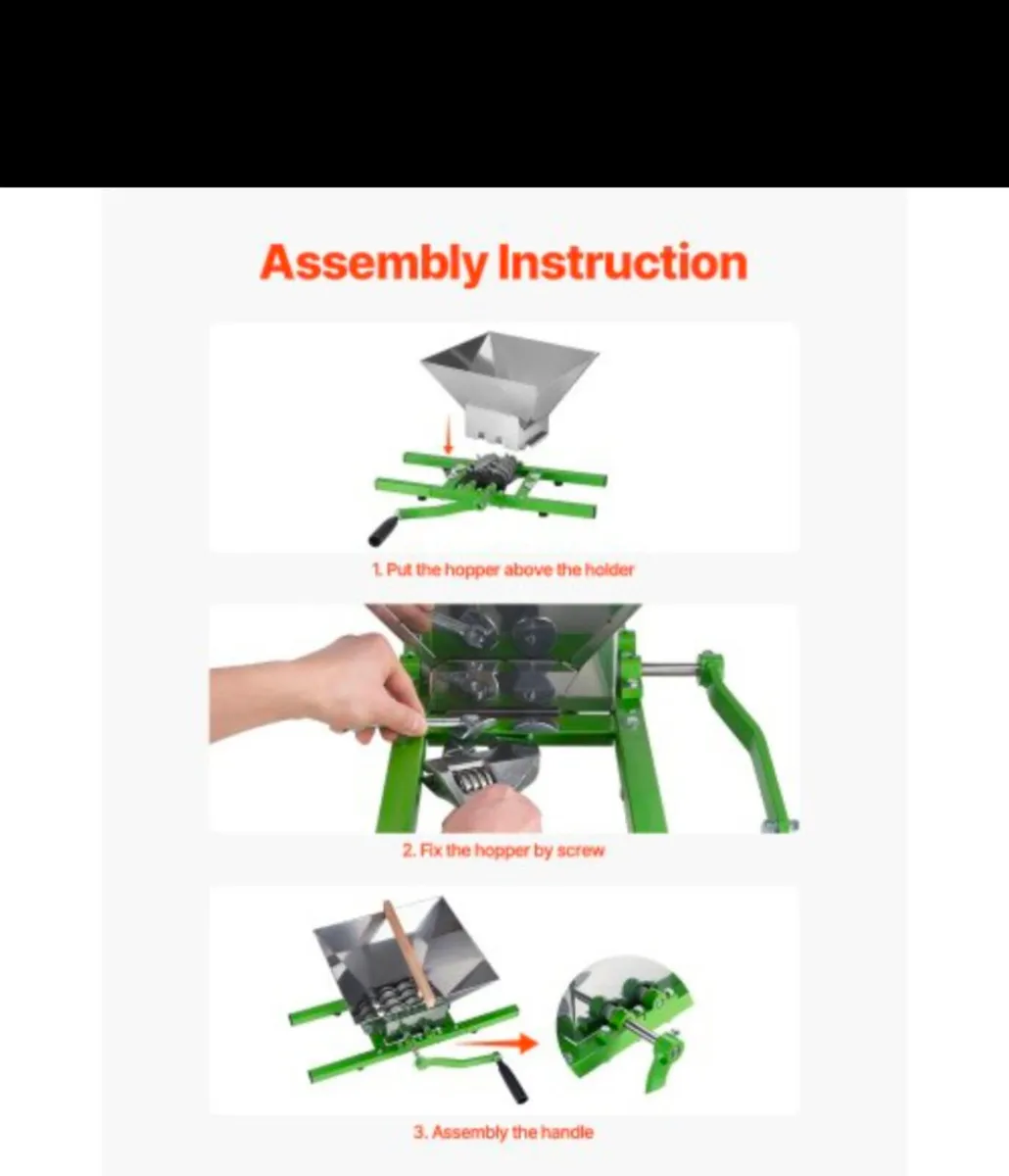 1.8 Gal/7L Fruit and Apple Crusher, Large Manual G - Image 3