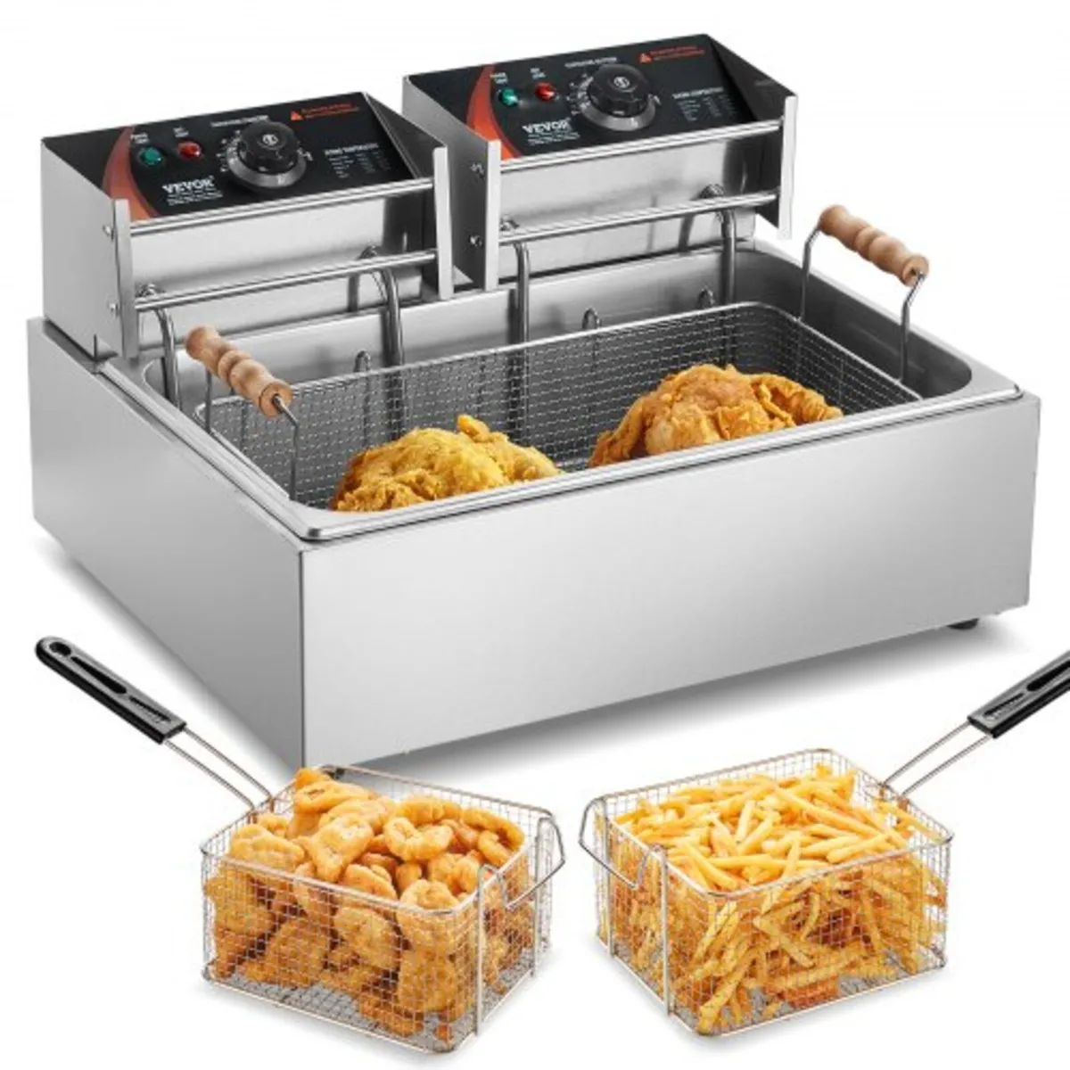 Deep Fryer, Electric Turkey Fryer with 3 Removable - Image 1