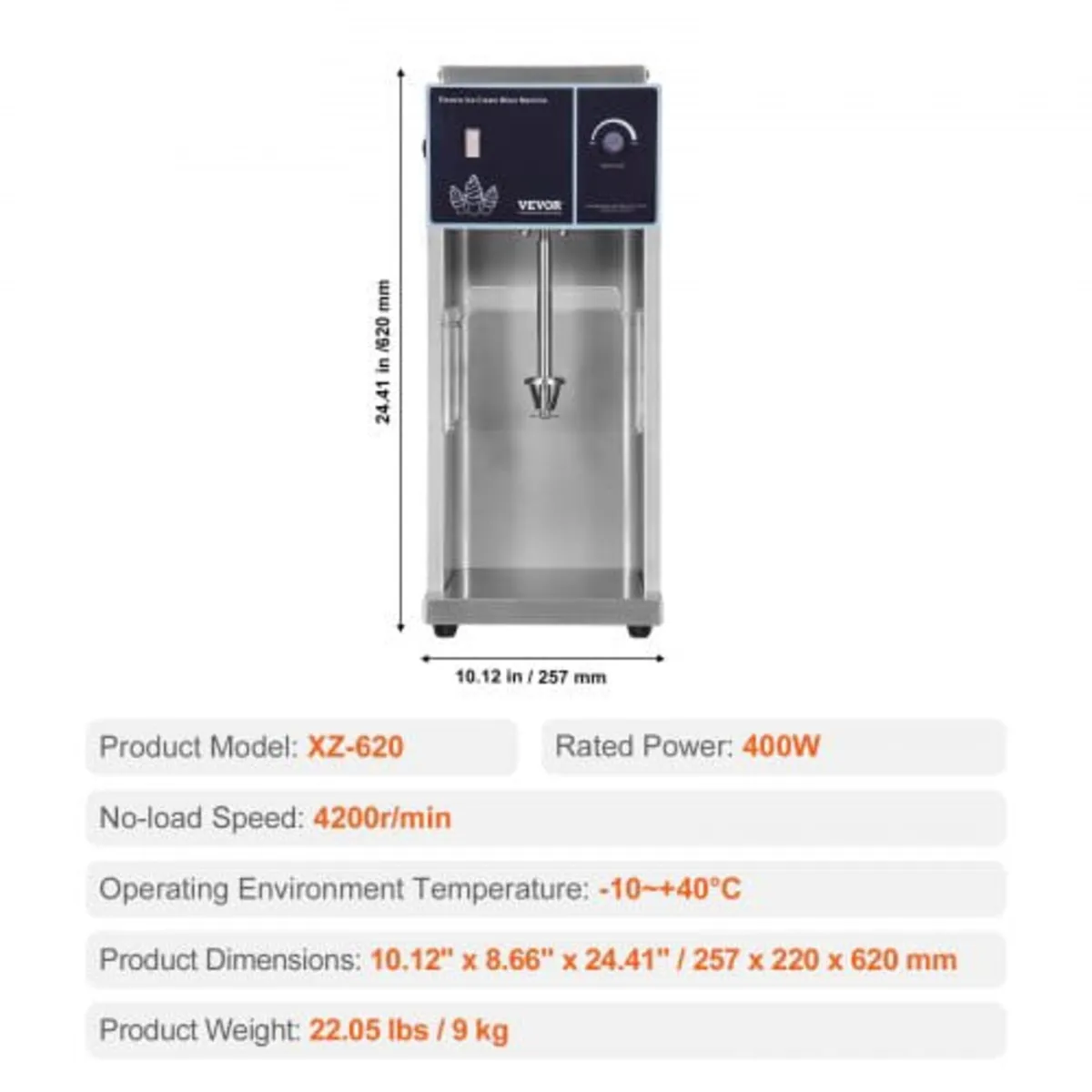 Ice Cream Blender, 400W High-Speed Ice Cream Maker - Image 3
