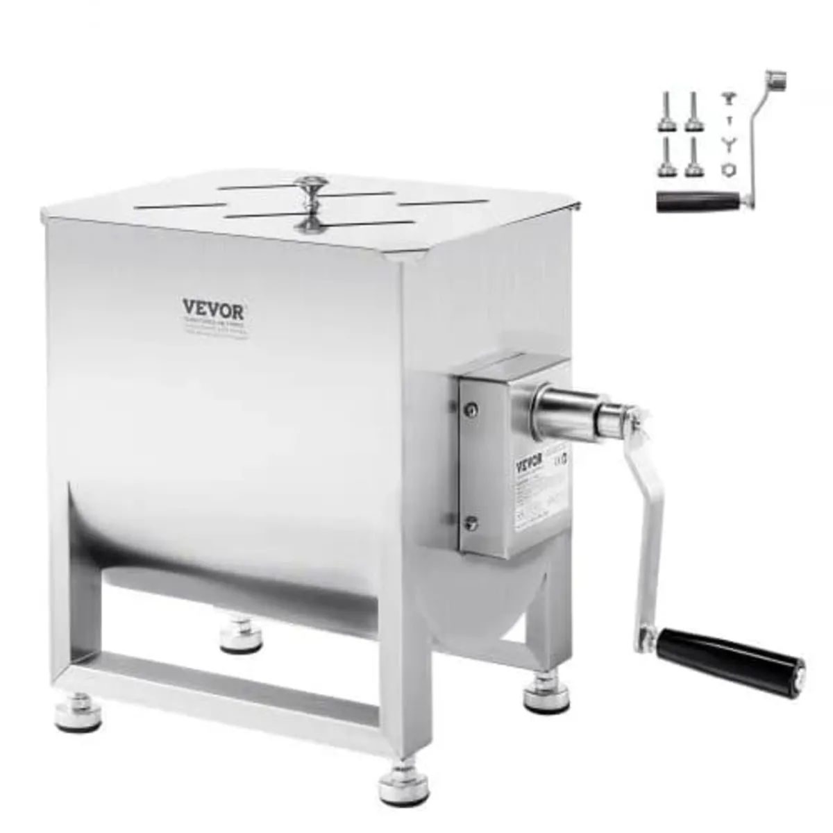 Manual Meat Mixer, 30L Fixed Tank Meat Processing - Image 1