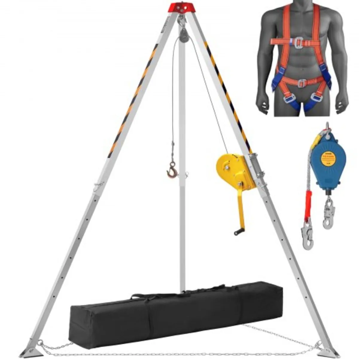 Confined Space Tripod Kit, 816.4 kg Winch, Confine - Image 1