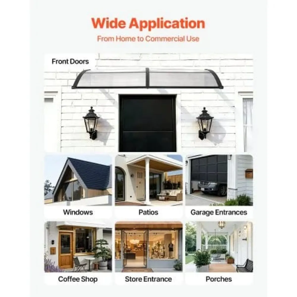 Awnings for Door Entrance, 38 x 78 in, Exterior Fr - Image 3