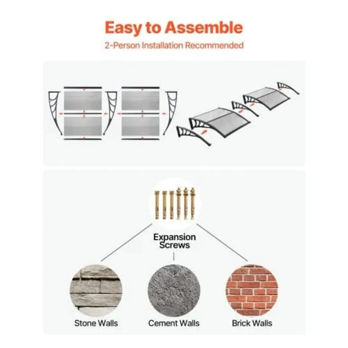 Awnings for Door Entrance, 38 x 117 in, Exterior F - Image 3