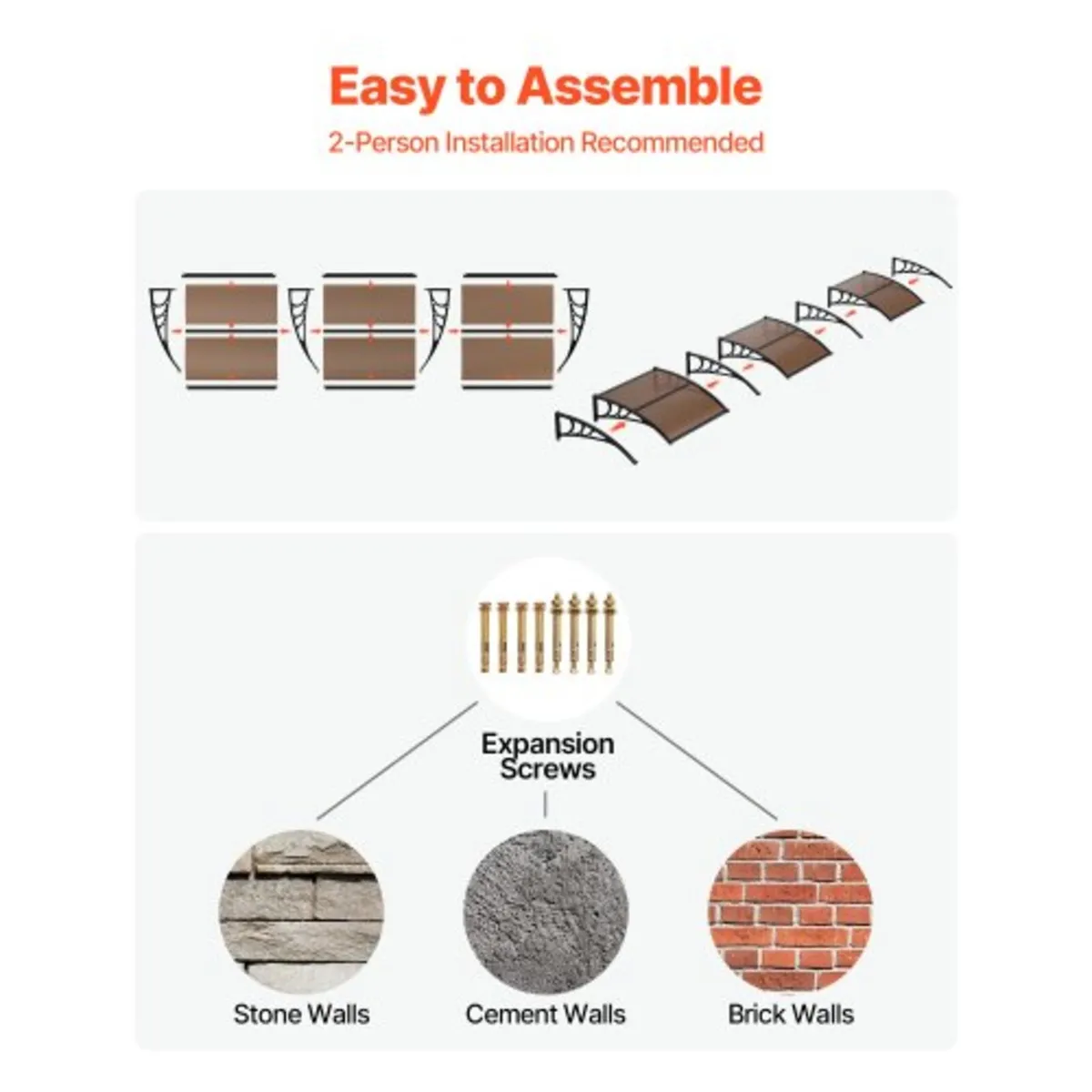 Awnings for Door Entrance, 38 x 117 in, Exterior F - Image 4