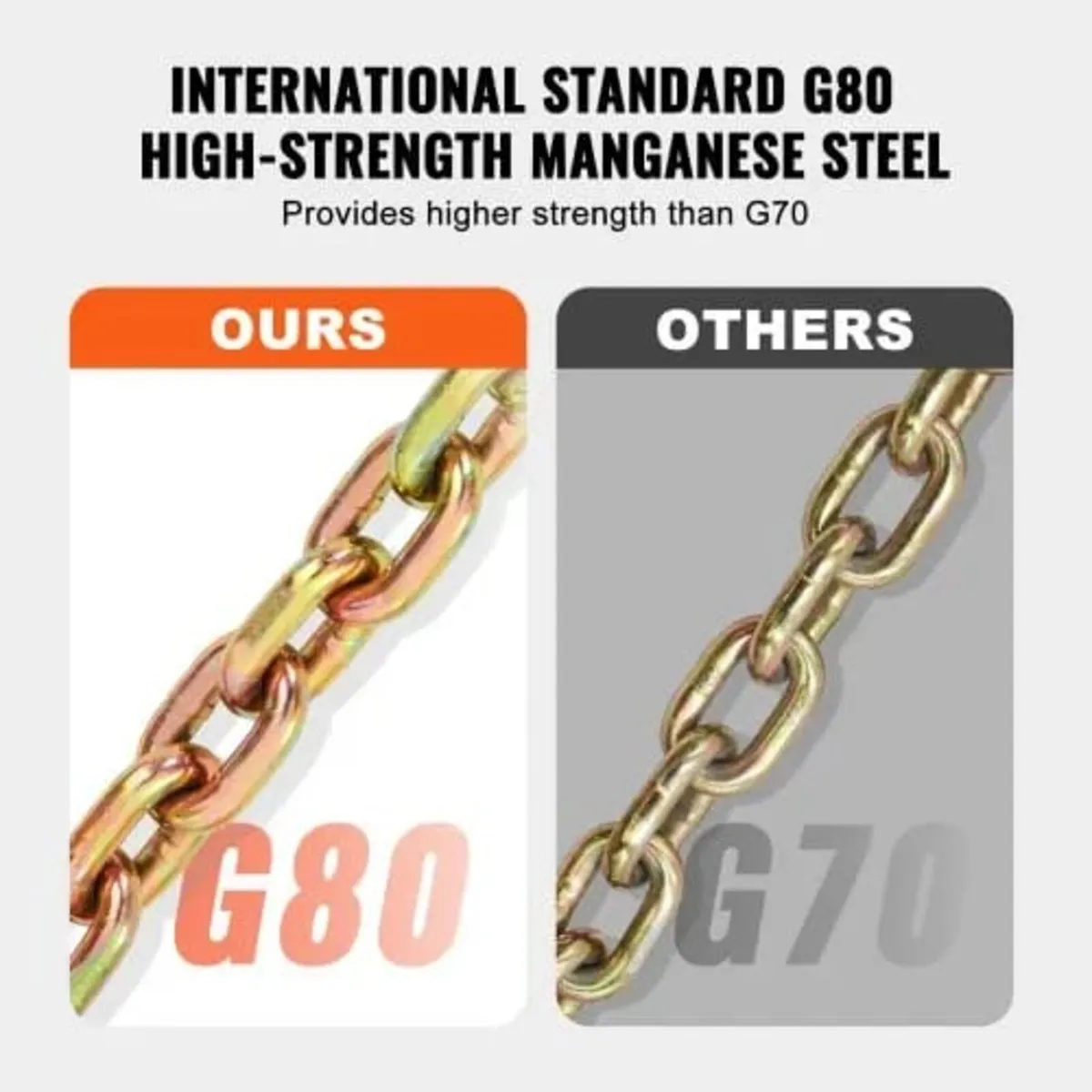 Binder Chain G80 Tie Down Tow Chain with Hooks 9.5 - Image 4