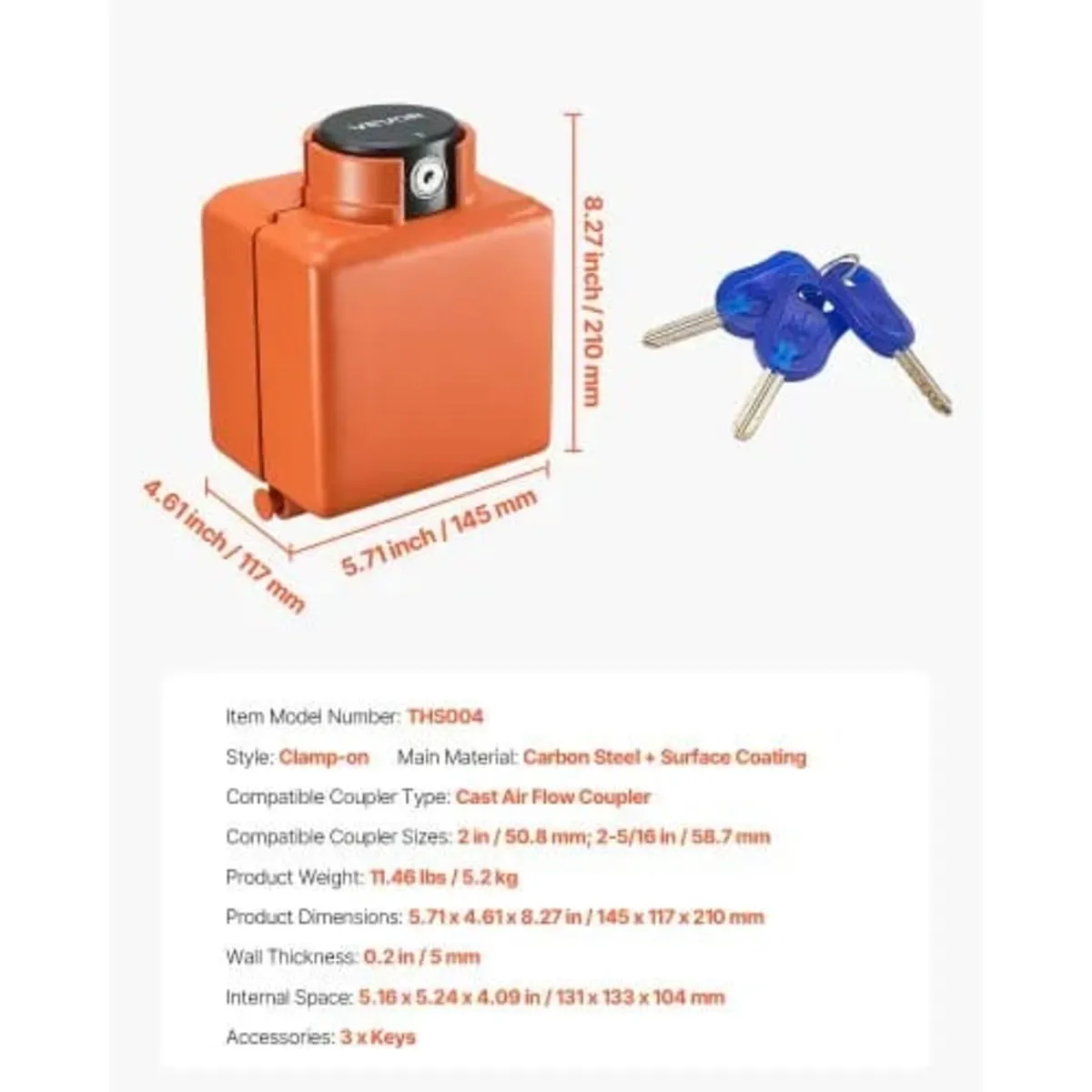 Collar Coupler Lock, Fits 50.6 & 58.6 mm Demco Cas - Image 3