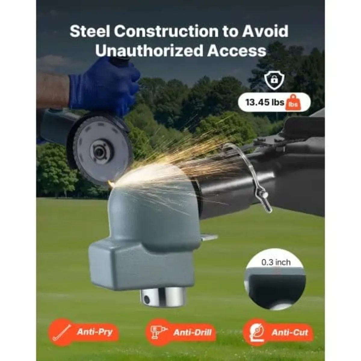 Trailer Coupler Lock, Fits 58.6 mm Cast/Bulldog Tr - Image 4