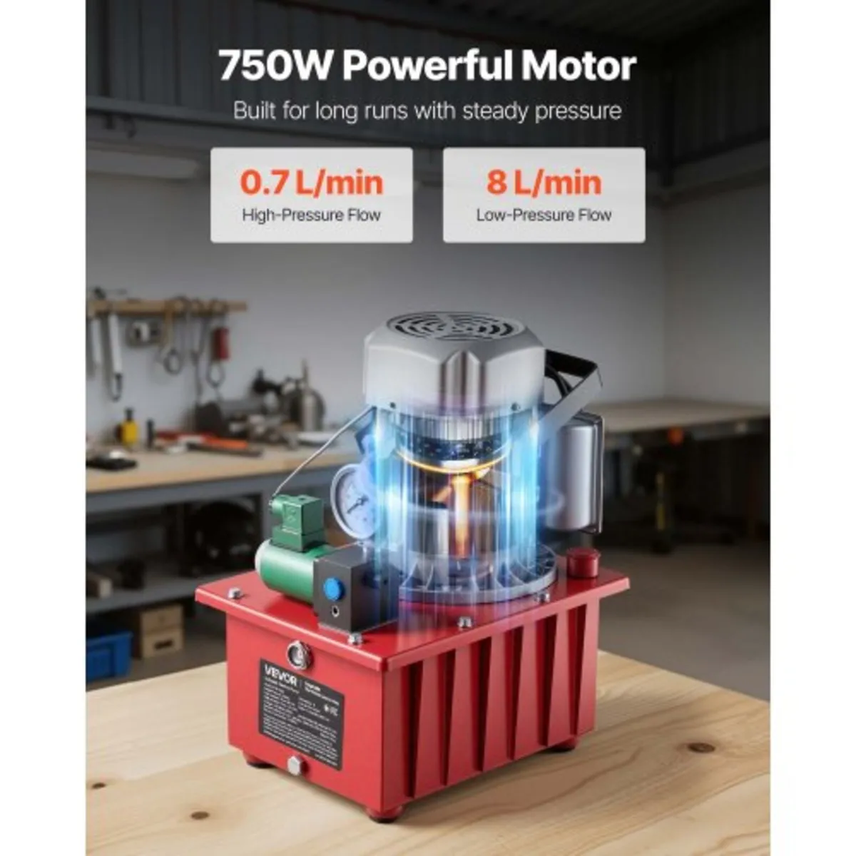 Electric Driven Hydraulic Pump, 750W 10,000 PSI, S - Image 4