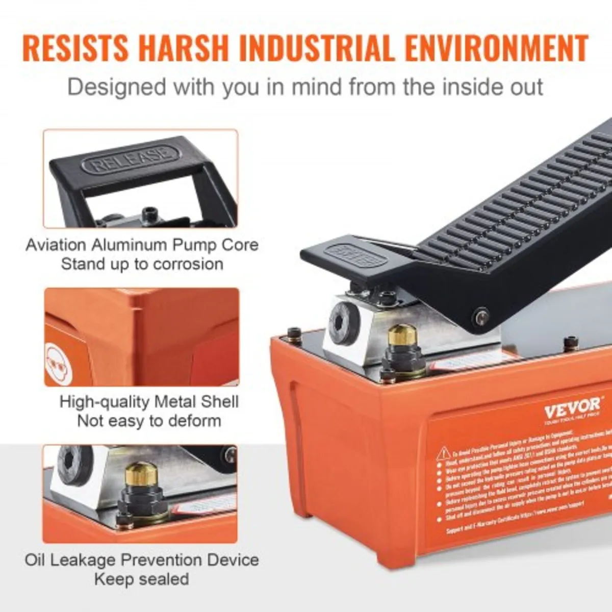 Air Hydraulic Pump, 6895 bar 1.9L Reservoir, NPT 1 - Image 4