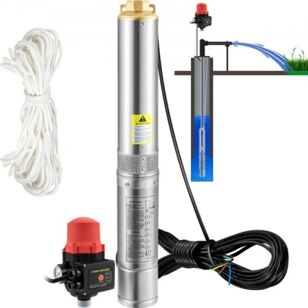 Deep Well Submersible Pump, 550W 230V/50Hz, 50L/mi - Image 1