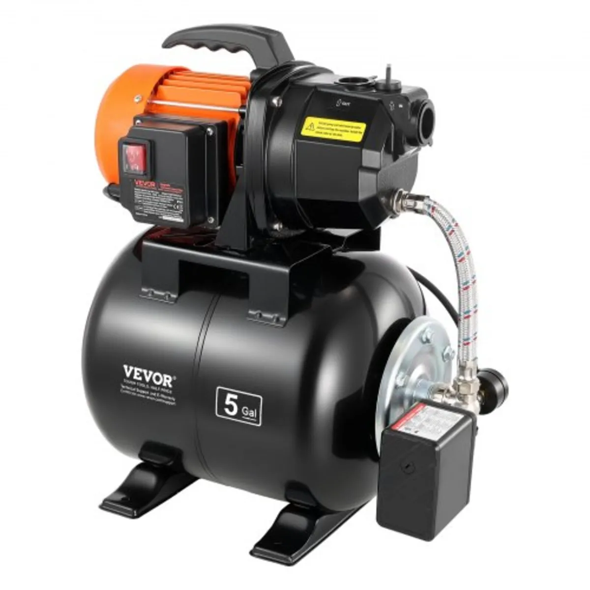 1 HP Shallow Well Pump with Pressure Tank, 230V 37 - Image 1