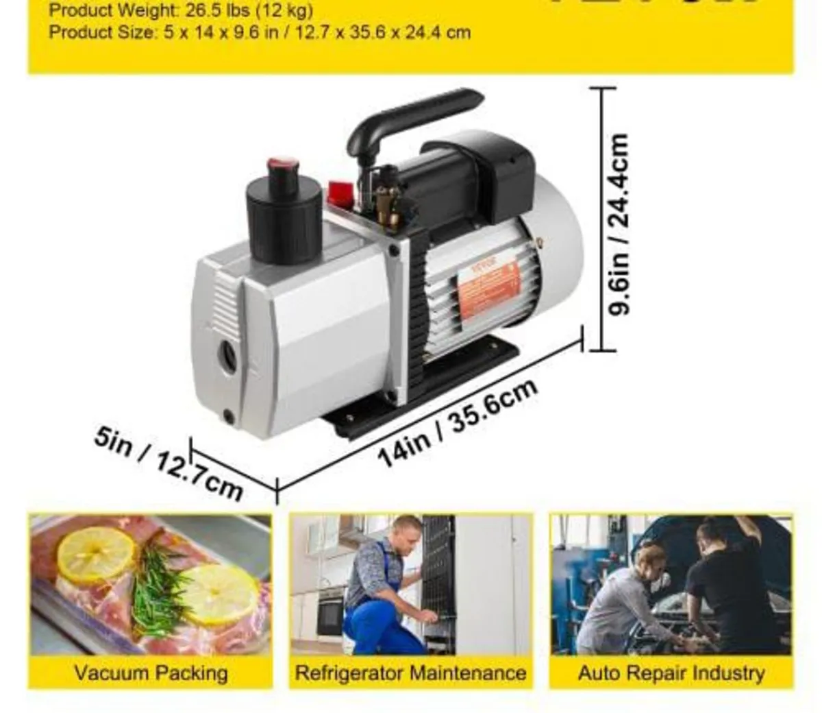 483 L/min(8 CFM) Two-Stage Rotary Vane Professiona - Image 3
