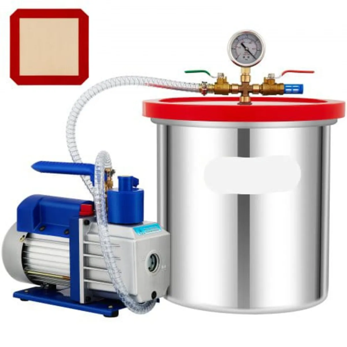 Vacuum Chamber with Pump Vacuum Chamber Kit 5 Gal/ - Image 1