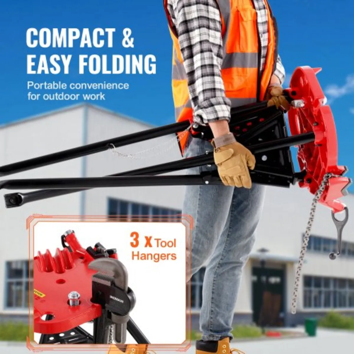 Chain Vise with Tripod Stand | 3.2 to 152 mm Pipe - Image 4