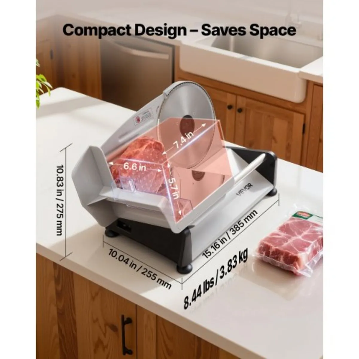 Meat Slicer, 200W Electric Deli Slicer Machine wit - Image 2