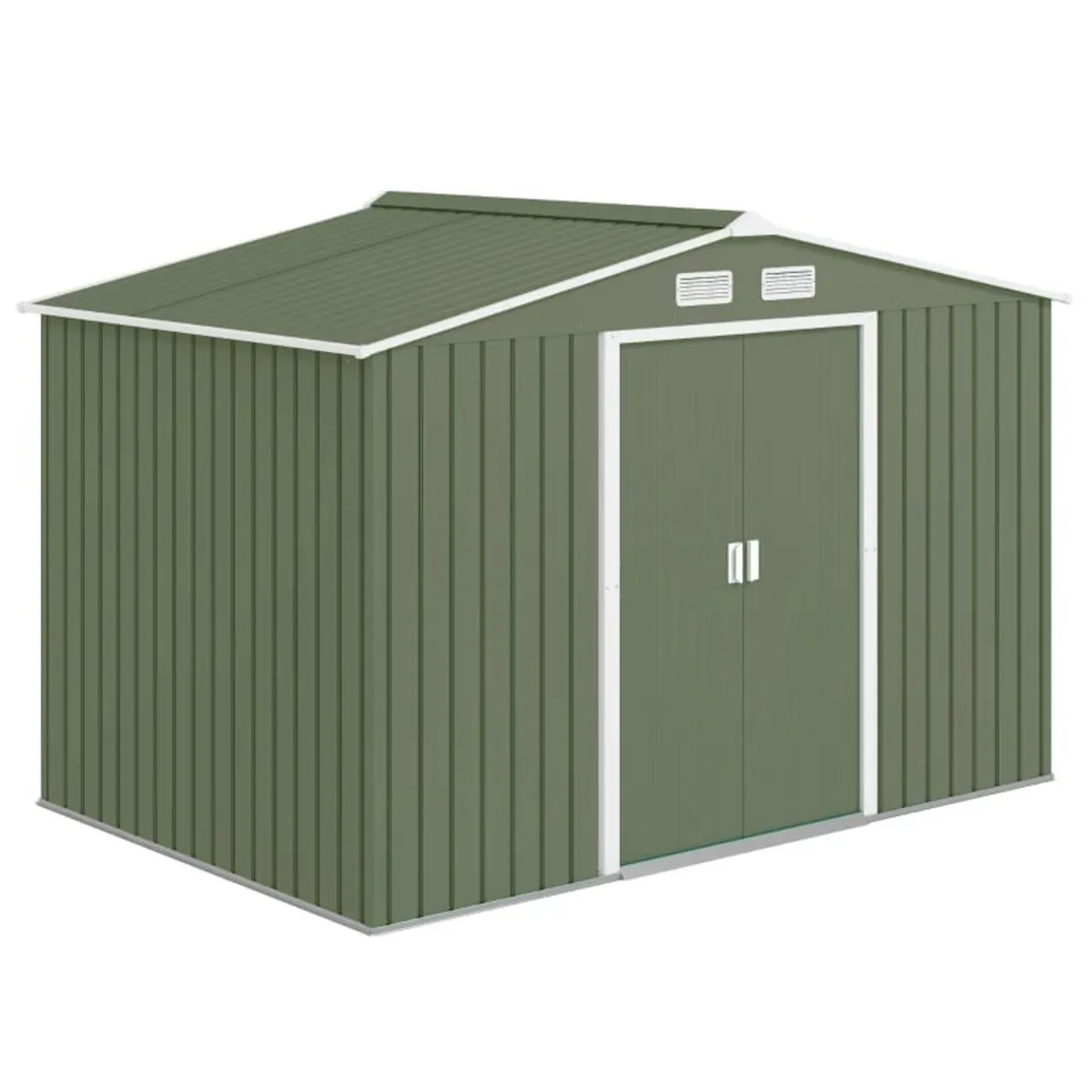 9 x 6ft Garden Metal Storage Shed, Outdoor Storage - Image 1