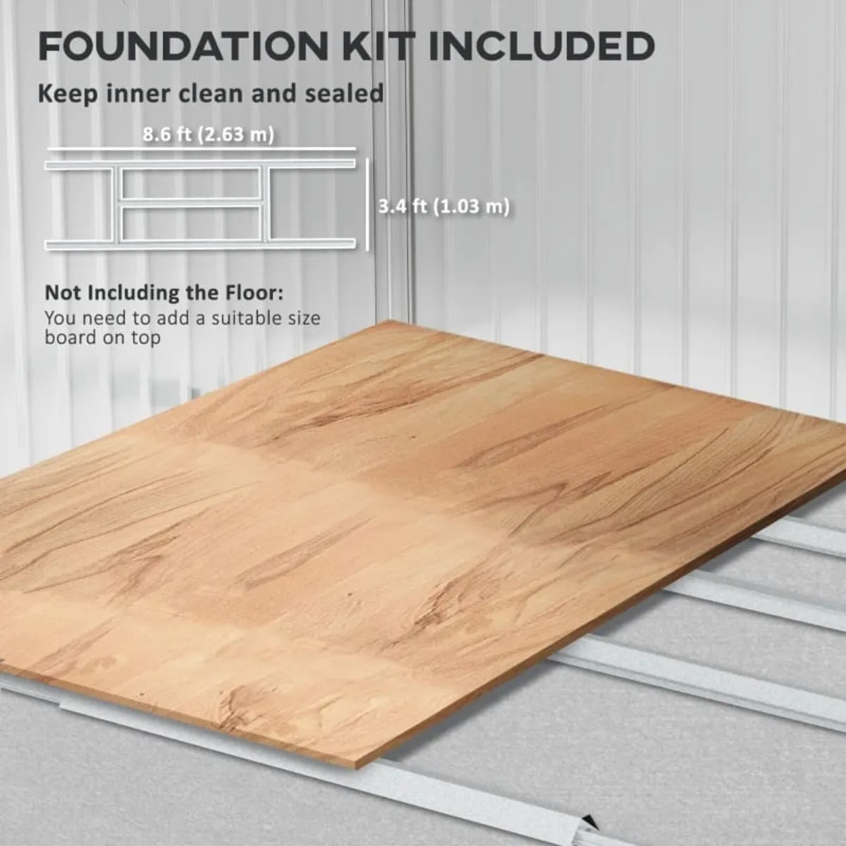 Metal Tool Shed with Sliding Doors and Ventilation - Image 3