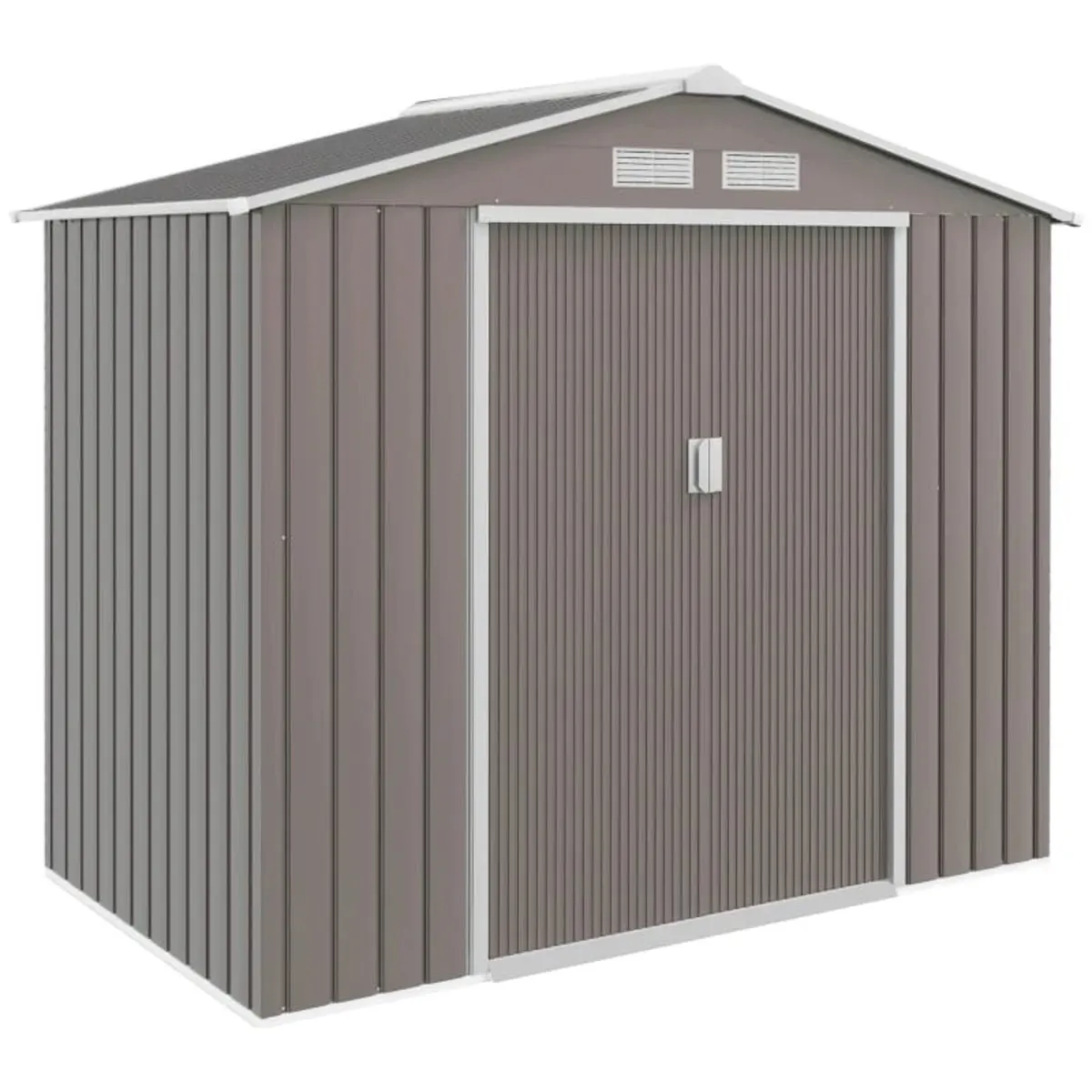 7ft x 4ft Lockable Garden Storage Shed, Metal Tool - Image 1