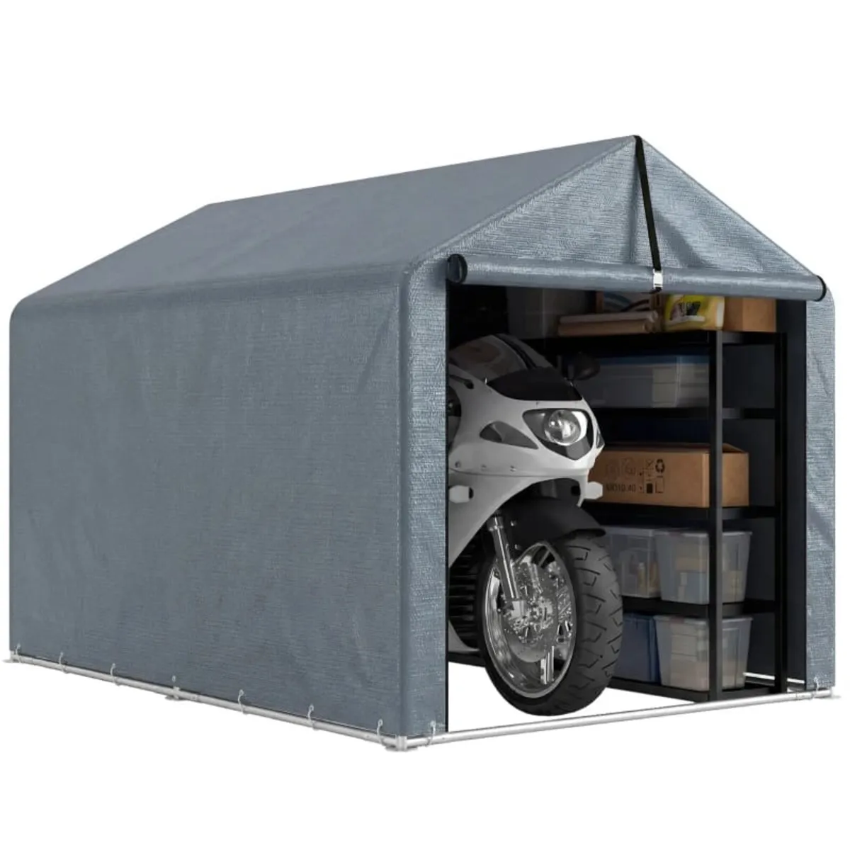 Garage tent 2.2 x 1.6 m Waterproof storage tent wi - Image 3