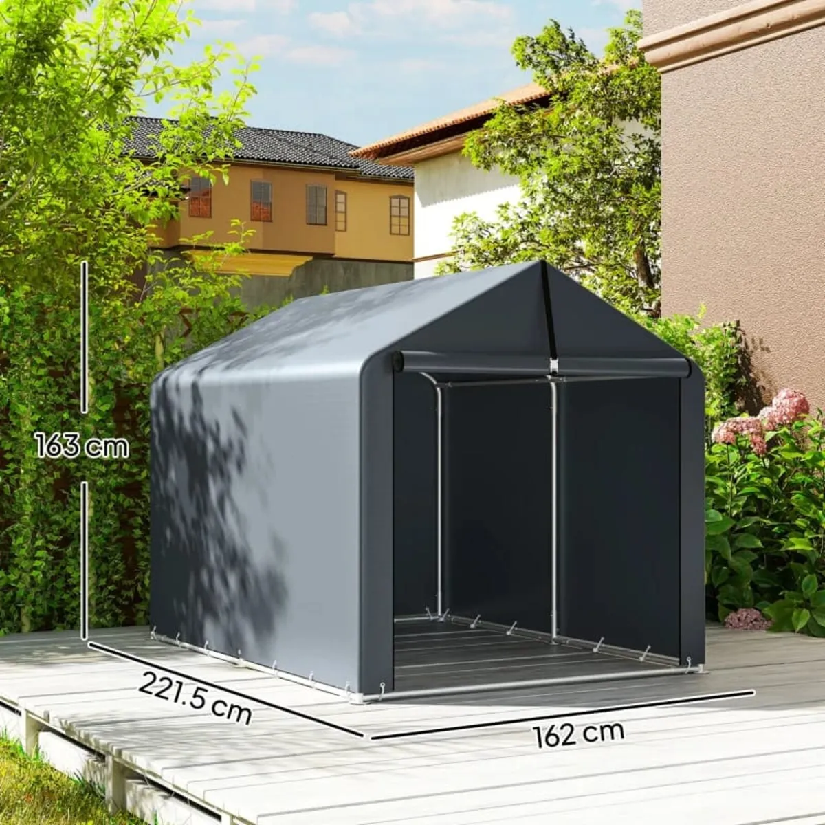 Garage tent 2.2 x 1.6 m Waterproof storage tent wi - Image 4