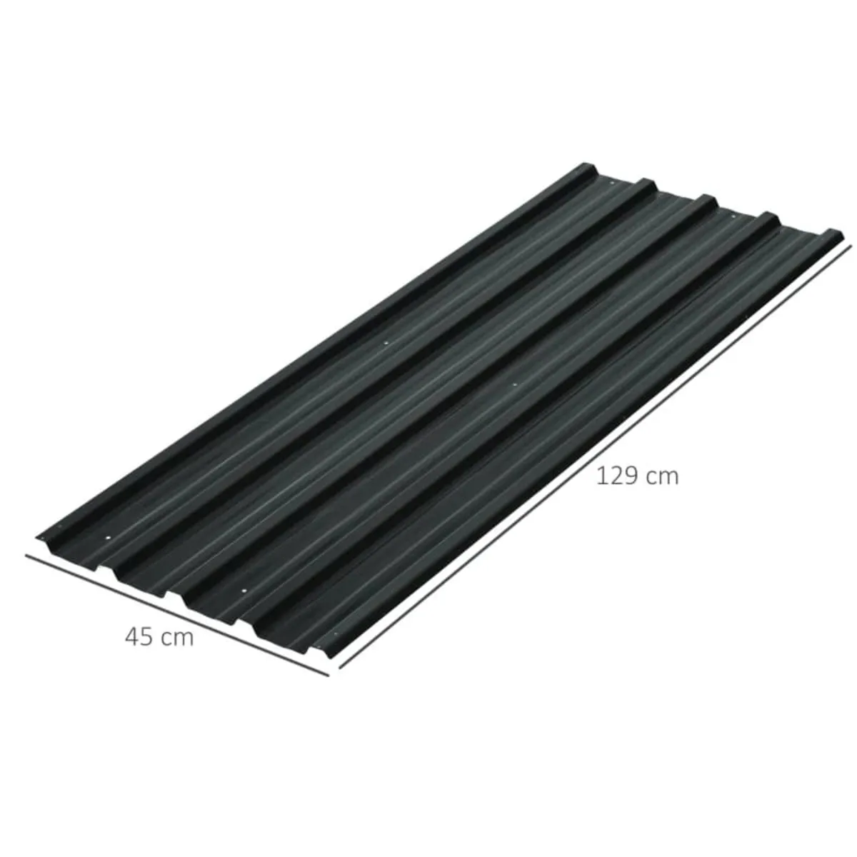 Set of 12 Corrugated Steel Roof Sheet Panels - Dar - Image 3