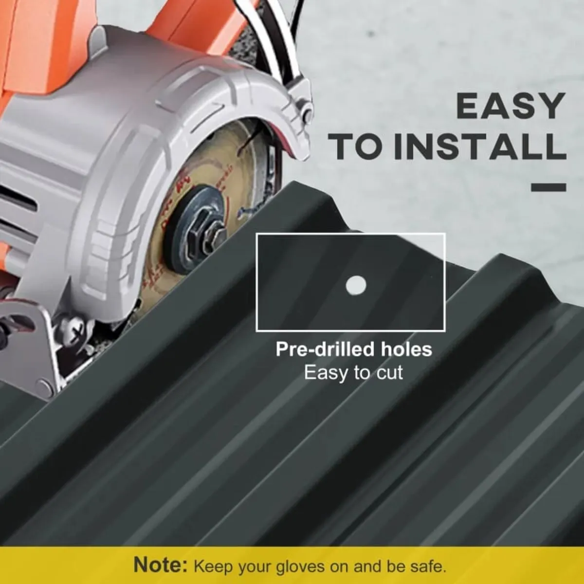 Set of 12 Corrugated Steel Roof Sheet Panels - Dar - Image 4