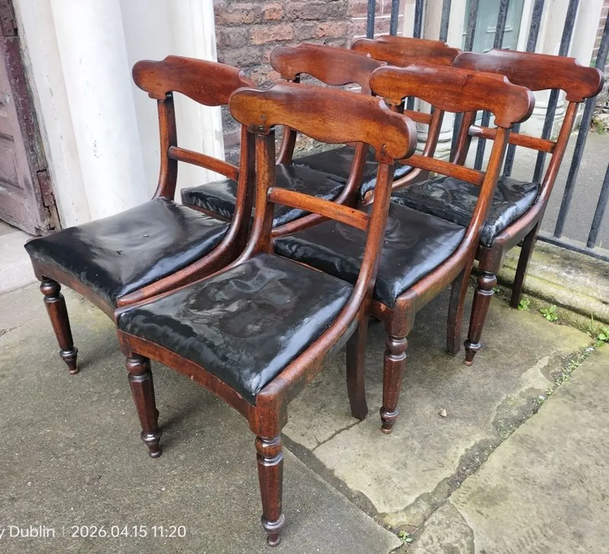 Set of 6 Victorian mahogany Dining Chairs - Image 3