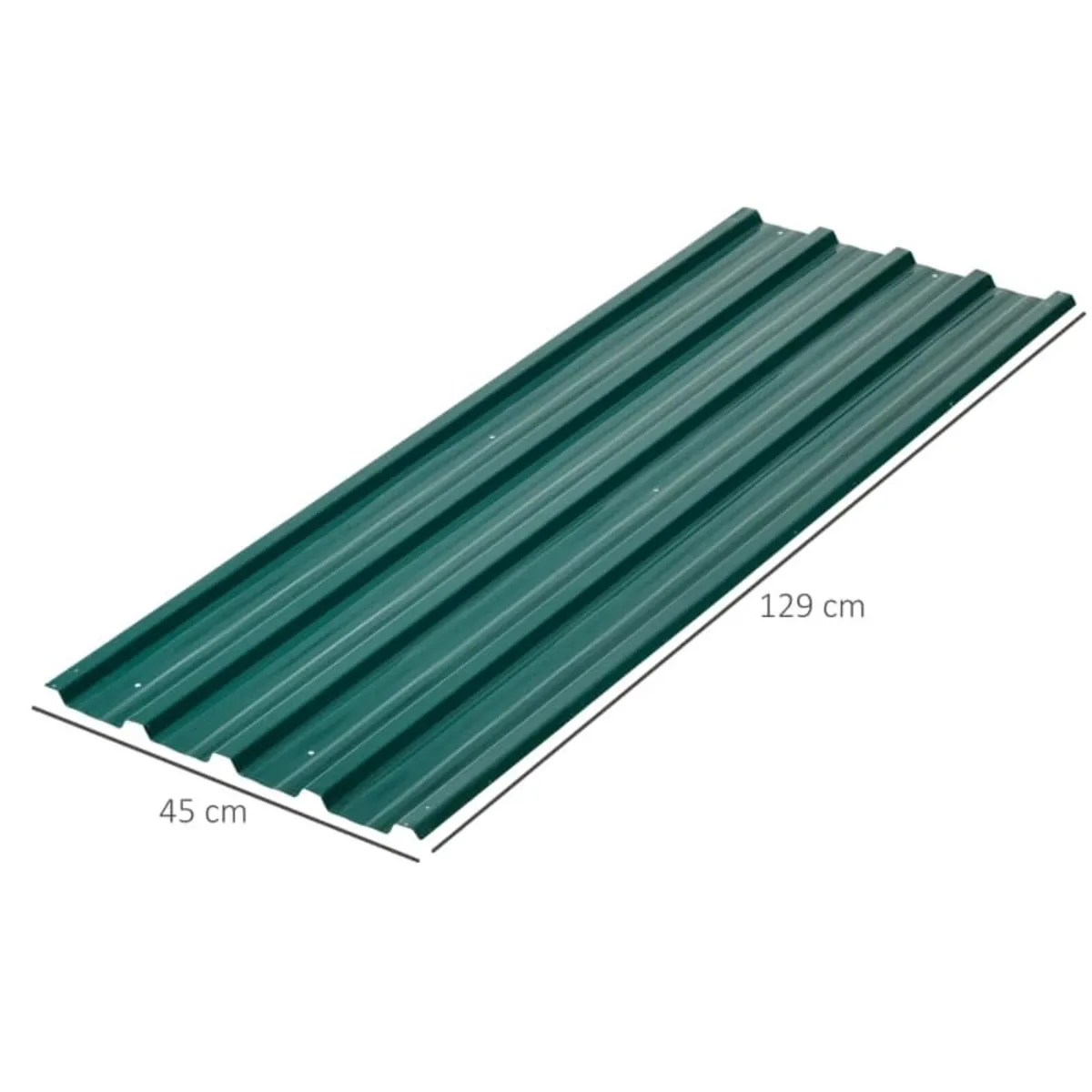 Set of 12 Corrugated Steel Roof Sheet Panels - Gre - Image 2